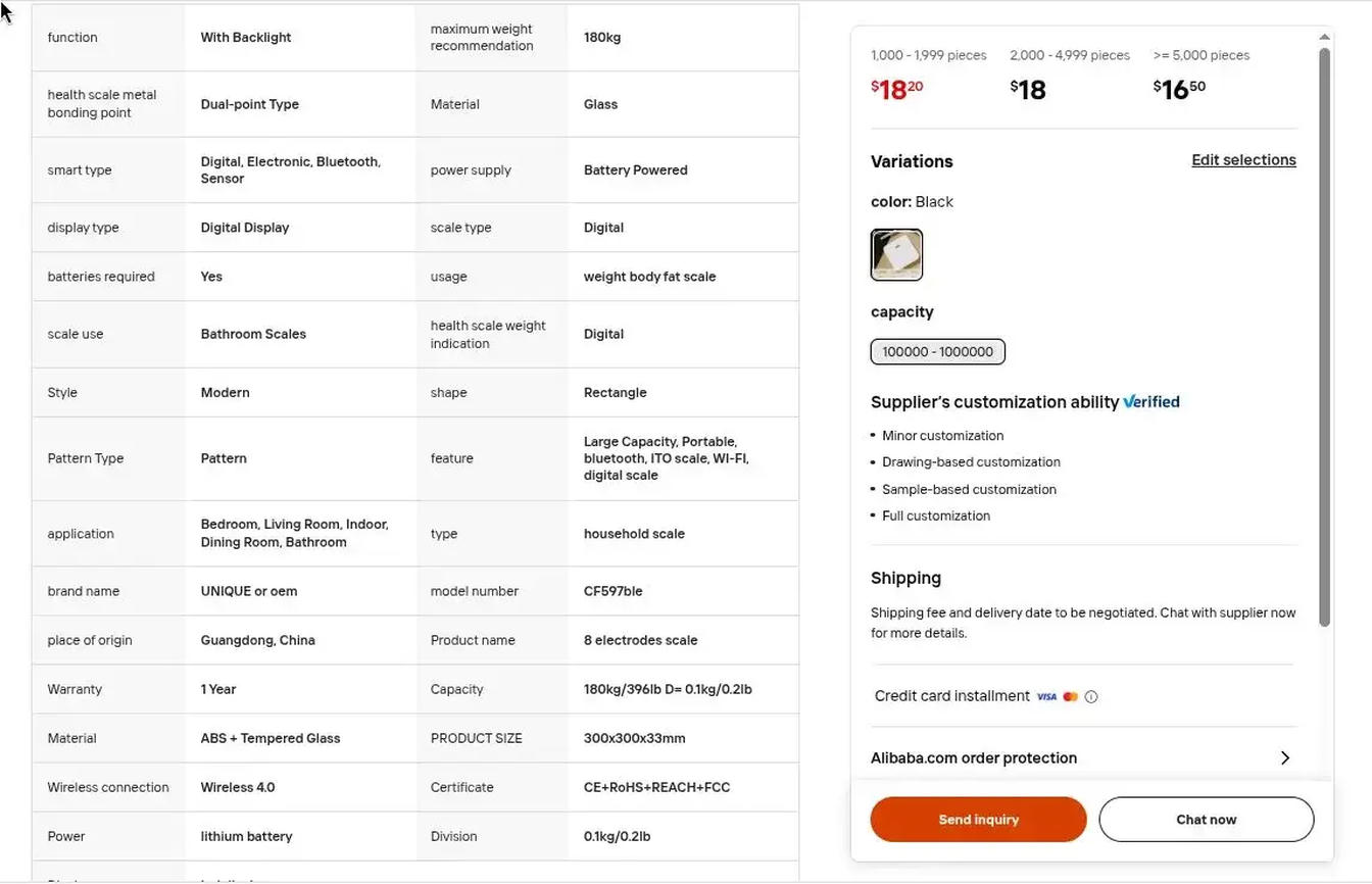 The Hume Pod, model CF597BLE, listed on Alibaba for approximately $18 USD.